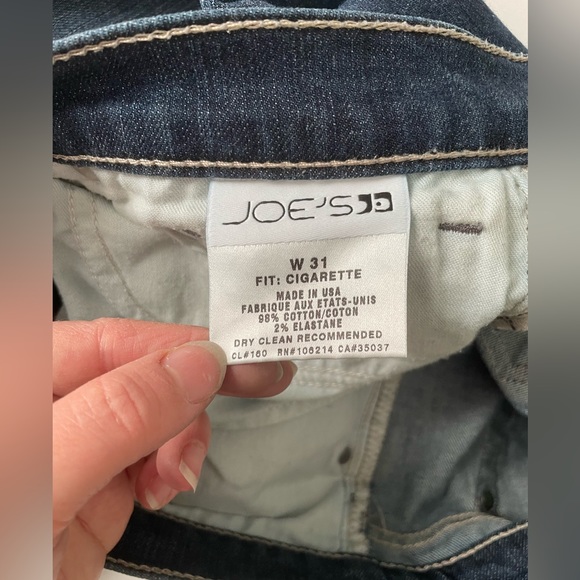 Joe’s Jeans 31 Medium Wash Kennedy Cigarette Straight Leg fit Medium Low Rise - Picture 9 of 10